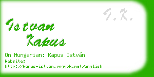 istvan kapus business card